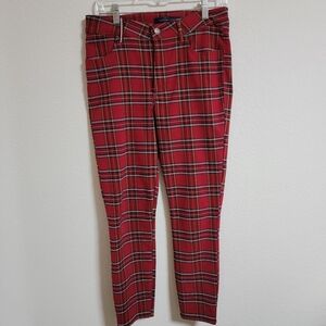 Tommy Hilfiger Red Plaid Pants